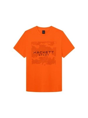 Zdjęcie produktu T-shirt z nadrukiem Hackett London pomarańczowy