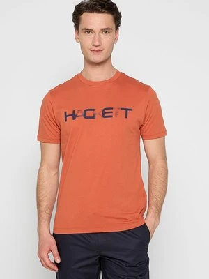 Zdjęcie produktu T-shirt z nadrukiem Hackett London pomarańczowy