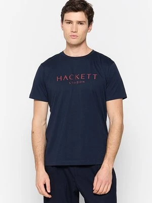 Zdjęcie produktu T-shirt z nadrukiem Hackett London granatowy