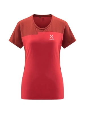 T-shirt z nadrukiem Haglöfs czerwony