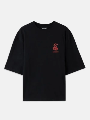 T-shirt z nadrukiem Han Kjøbenhavn czarny