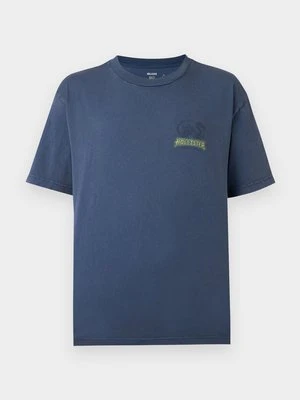 T-shirt z nadrukiem Hollister Co. niebieski