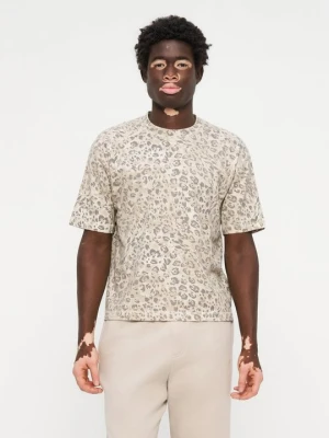 T-shirt z nadrukiem Hollister Co. beżowy