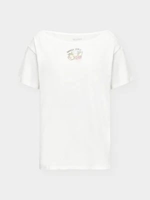 T-shirt z nadrukiem Hollister Co. biały