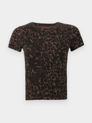 T-shirt z nadrukiem Hollister Co. brązowy