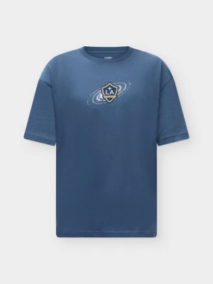T-shirt z nadrukiem Hollister Co. granatowy