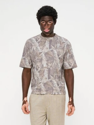 T-shirt z nadrukiem Hollister Co. oliwkowy