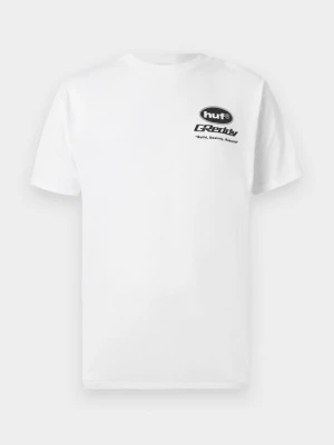 T-shirt z nadrukiem HUF biały