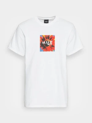 T-shirt z nadrukiem HUF biały