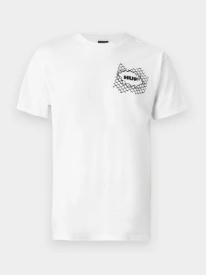 T-shirt z nadrukiem HUF biały