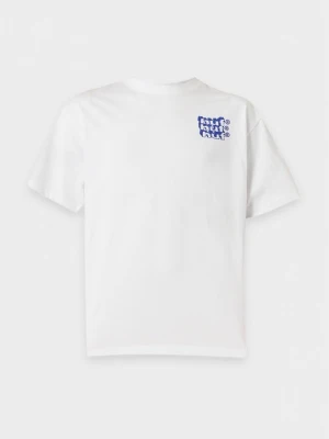T-shirt z nadrukiem HUF biały