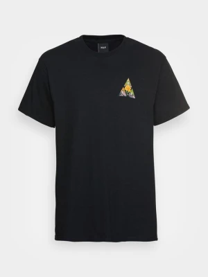 T-shirt z nadrukiem HUF czarny