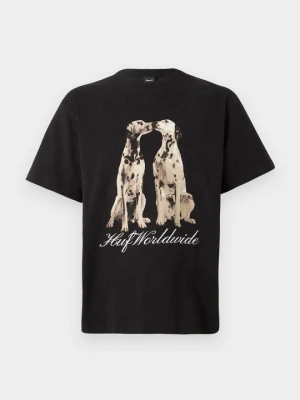 T-shirt z nadrukiem HUF czarny