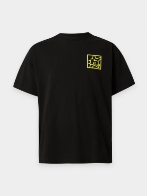 T-shirt z nadrukiem HUF czarny
