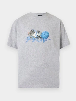 T-shirt z nadrukiem HUF jasnoszary