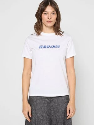 T-shirt z nadrukiem Hugo biały