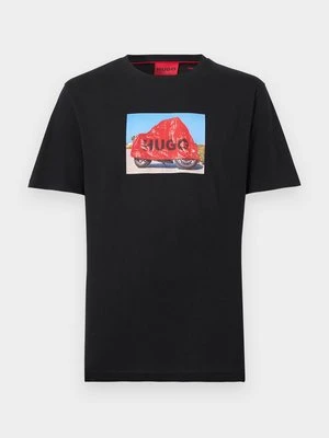 Zdjęcie produktu T-shirt z nadrukiem Hugo czarny