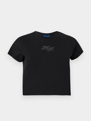 T-shirt z nadrukiem Hugo czarny