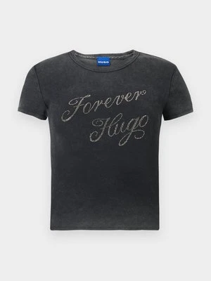 Zdjęcie produktu T-shirt z nadrukiem Hugo czarny