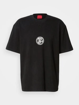 T-shirt z nadrukiem Hugo czarny