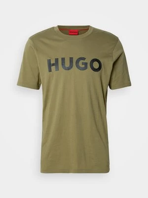 T-shirt z nadrukiem Hugo zielony