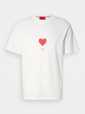 T-shirt z nadrukiem Hugo biały