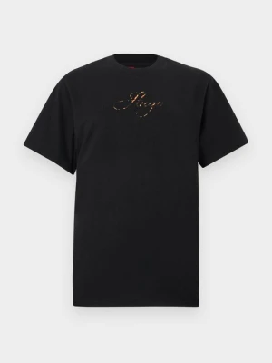 T-shirt z nadrukiem Hugo czarny
