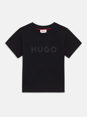 T-shirt z nadrukiem Hugo czarny