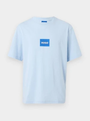 T-shirt z nadrukiem Hugo jasnoniebieski