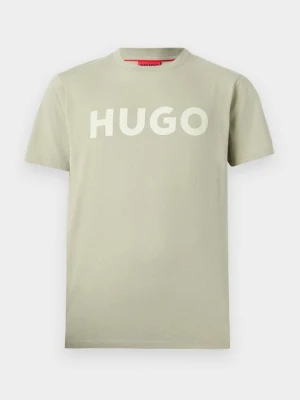 T-shirt z nadrukiem Hugo jasnozielony