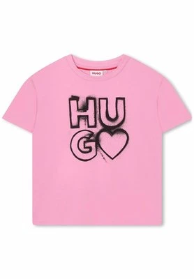 T-shirt z nadrukiem HUGO Kids