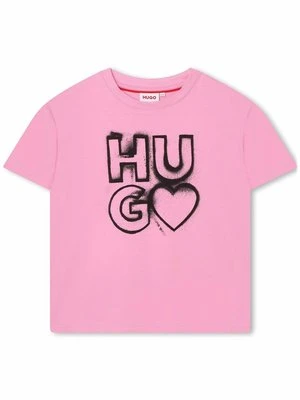 T-shirt z nadrukiem HUGO Kids