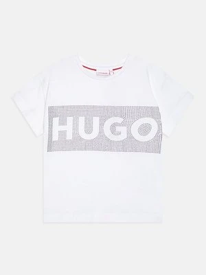 T-shirt z nadrukiem HUGO Kids