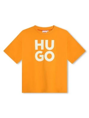 T-shirt z nadrukiem HUGO Kids