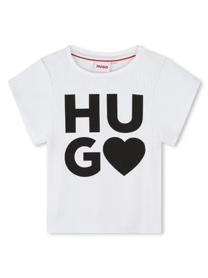 T-shirt z nadrukiem HUGO Kids