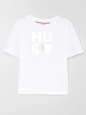 T-shirt z nadrukiem HUGO Kids