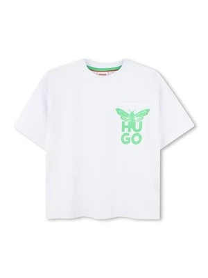 T-shirt z nadrukiem HUGO Kids