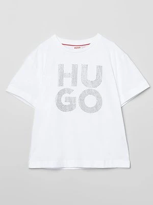 T-shirt z nadrukiem HUGO Kids