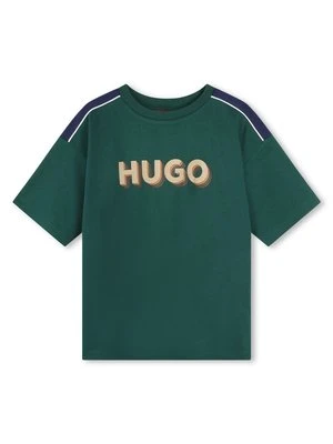 T-shirt z nadrukiem HUGO Kids