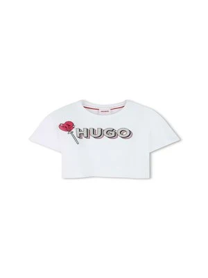 T-shirt z nadrukiem HUGO Kids