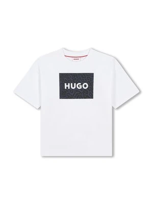 T-shirt z nadrukiem HUGO Kids