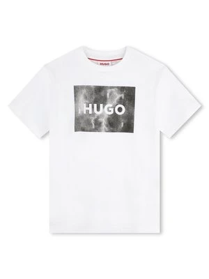 T-shirt z nadrukiem HUGO Kids