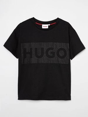 T-shirt z nadrukiem HUGO Kids