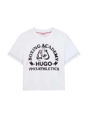 T-shirt z nadrukiem HUGO Kids