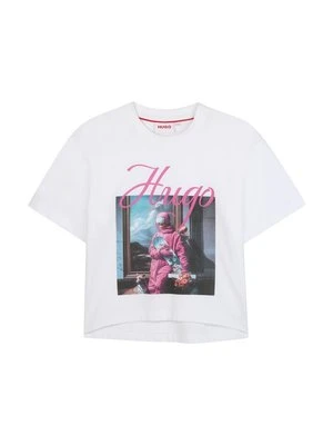 T-shirt z nadrukiem HUGO Kids