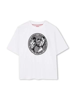 T-shirt z nadrukiem HUGO Kids