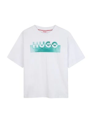 T-shirt z nadrukiem HUGO Kids