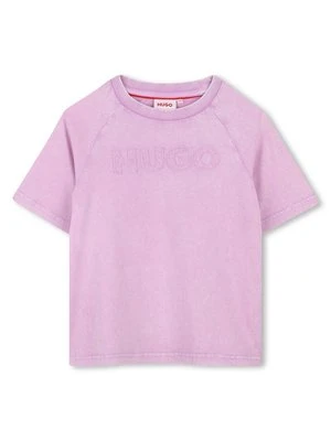 T-shirt z nadrukiem HUGO Kids