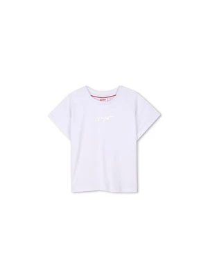 T-shirt z nadrukiem Hugo biały