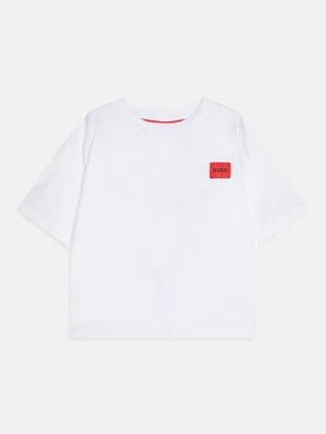 T-shirt z nadrukiem Hugo biały